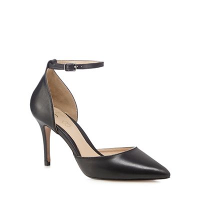 Black 'Jardine' leather high heel courts